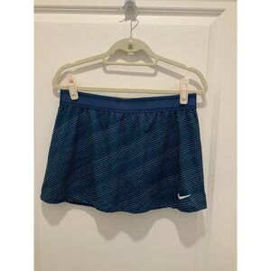 Nike Skort Large Women’s Tennis Fitness Golf Dri Fit Blue Elastic Waist